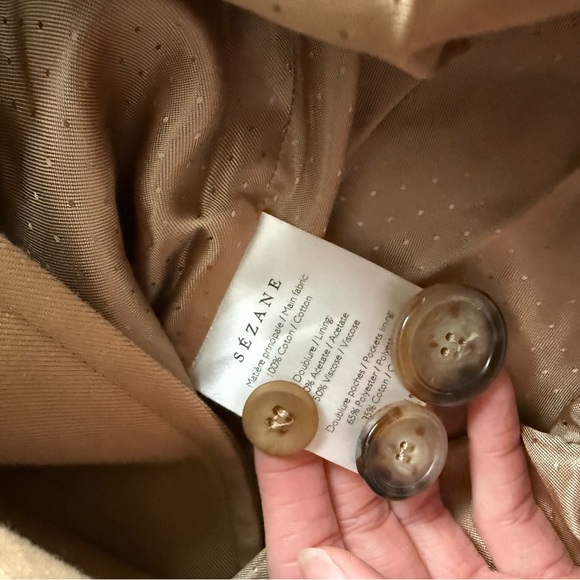 Sezane Scott Trench Coat Size 34/2 in Camel - Like New - Picture 13 of 13